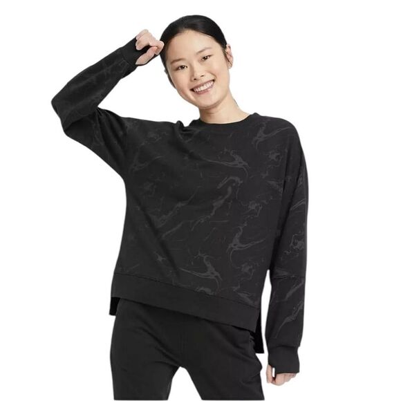 All In Motion Women’s French Terry Crew Neck Sweatshirt, Size XS, NWT - Picture 1 of 9